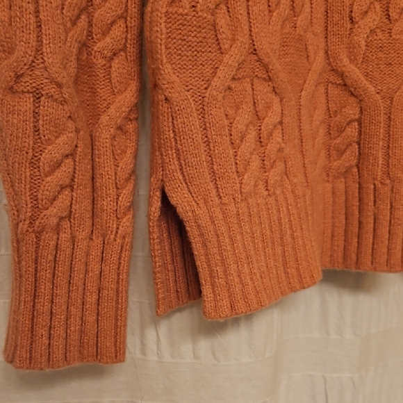Ann Taylor Warm Shrimp Color Knit Sweater - Picture 2 of 3